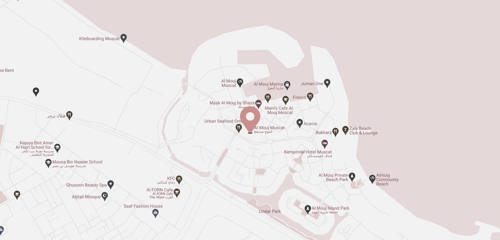 Mysk Al Mouj location